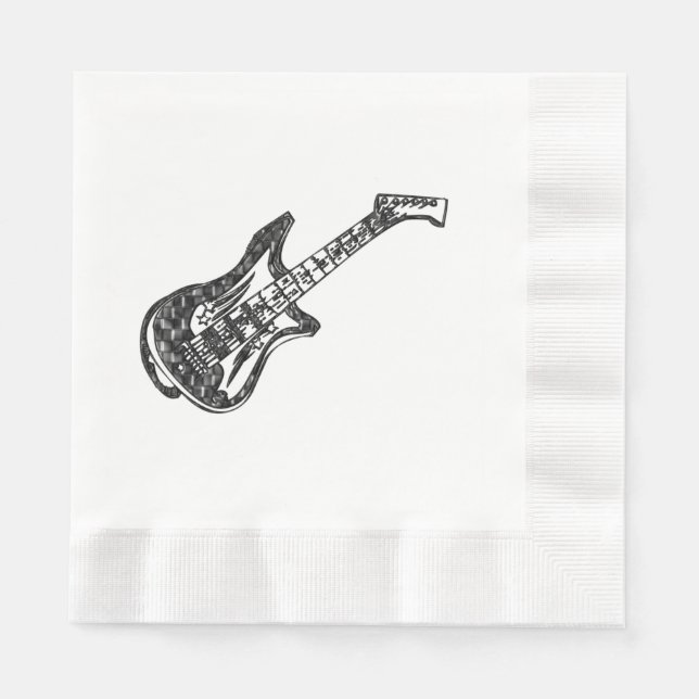 Servilleta De Papel Guitarra eléctrica (Anverso)