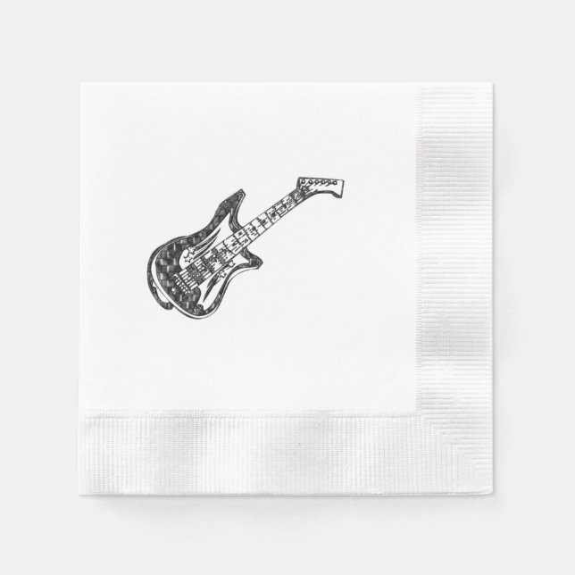 Servilleta De Papel Guitarra eléctrica (Anverso)