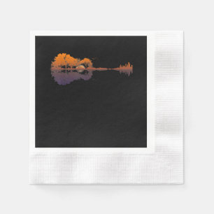 Servilleta De Papel Guitarra Lake Shadow Love Guitar Gift Music Avers