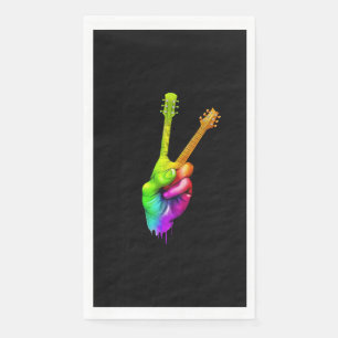Servilleta De Papel Guitarra Lover  Mano de guitarra