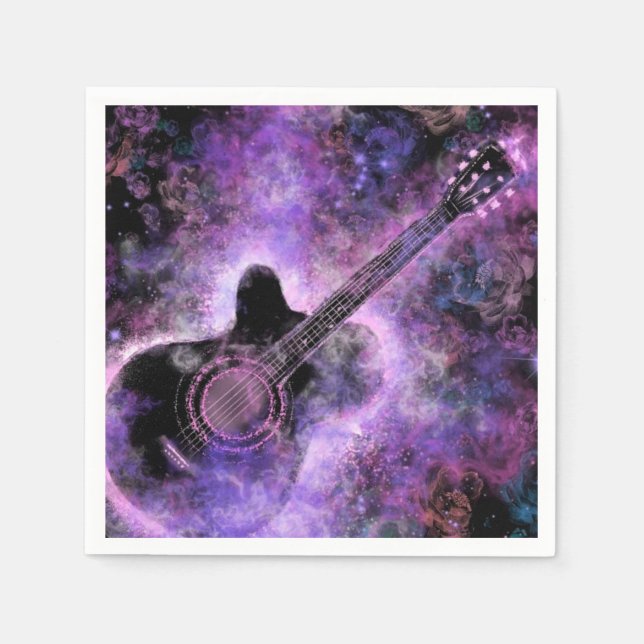 Servilleta De Papel Guitarra musical de rock (Anverso)