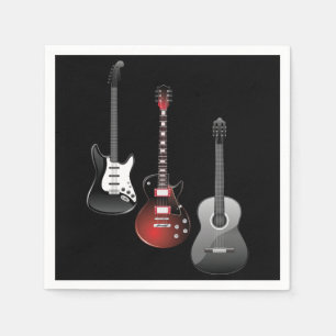 Servilleta De Papel Guitarras Eléctricas Geniales para Amantes de la M