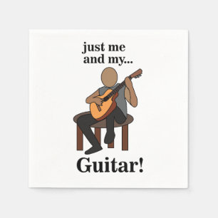 Servilleta De Papel Guitarrista Tocador de Guitarra Fiesta Musical