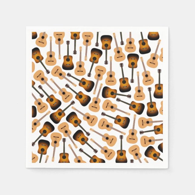 Servilleta De Papel Guitars acústicos (Anverso)