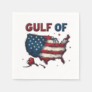Servilleta De Papel Gulf of America USA Map Trump USA Gulf of Mexico