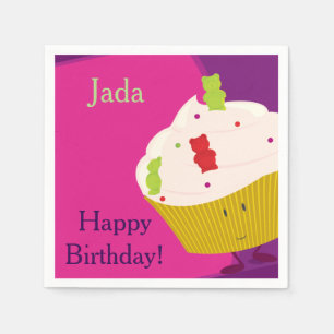 Servilleta De Papel Gummy Bear Cupcake   Napkins de papel