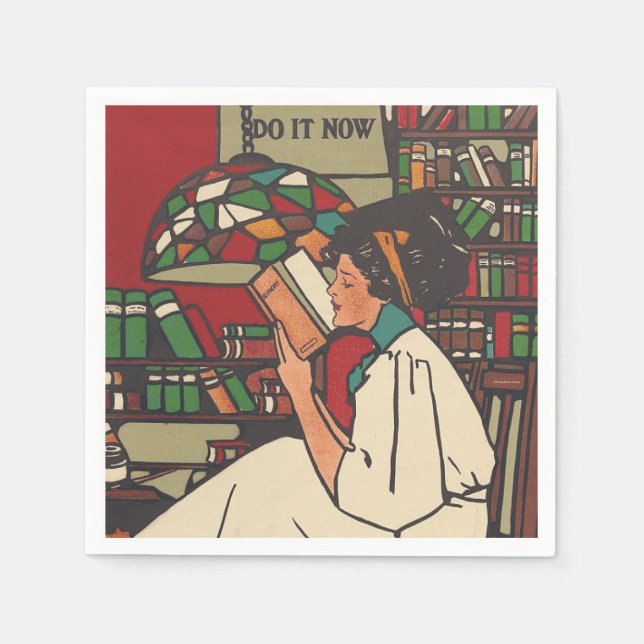 Servilleta De Papel Gusano del libro TEE (Anverso)