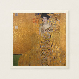 Servilleta De Papel Gustav Klimt,Adele,Art Nouveau,deco,oro,pinturas