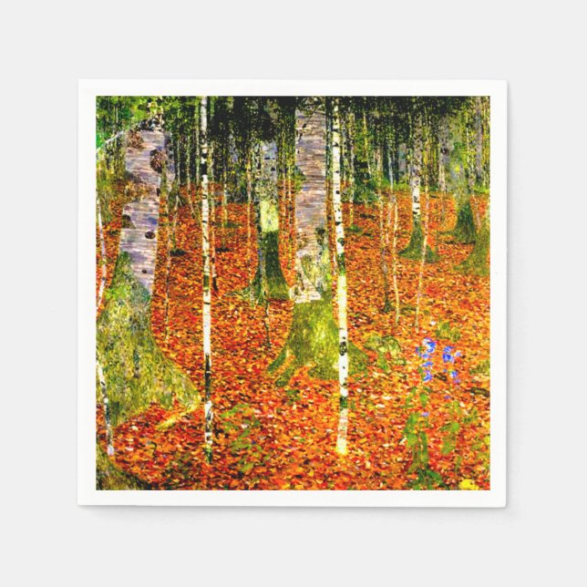 Servilleta De Papel Gustav Klimt Birch Trees (Anverso)