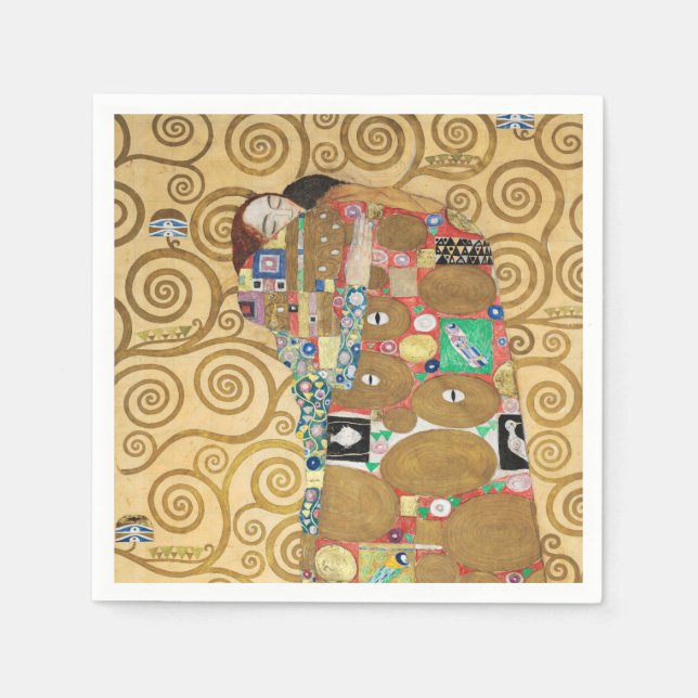 Servilleta De Papel Gustav Klimt - Complemento, Frisa Estúclet (Anverso)