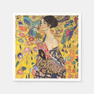 Servilleta De Papel Gustav Klimt - Dama con Abanico