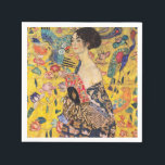 Servilleta De Papel Gustav Klimt - Dama de fans<br><div class="desc">Dama con ventilador - Gustav Klimt,  Óleo sobre lienzo,  1917-1918</div>