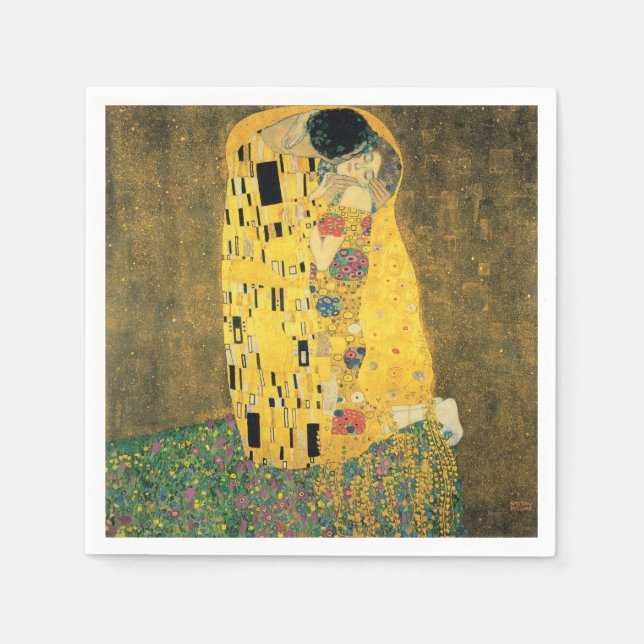 Servilleta De Papel GUSTAV KLIMT - El beso de 1907 (Anverso)