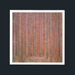 Servilleta De Papel Gustav Klimt Fir Forest Tannenwald<br><div class="desc">Gustav Klimt Fir Forest - Árboles Rojos de Art Nouveau Esta hermosa pintura vintage de los árboles es del maestro Gustav Klimt. El cuadro, llamado Fir Forest I, o Tannenwald, nos muestra un hermoso paisaje con los Árboles Rojos, a través de un bosque denso. Gustav Klimt capturó la sensación de...</div>