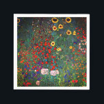 Servilleta De Papel Gustav Klimt Flower Garden<br><div class="desc">Piscinas con la pintura al óleo de Gustav Klimt en el jardín agrícola con girasoles (1907). Un bonito jardín de girasoles y exquisitos flores azules,  rojas,  violetas,  rosas y blancas. Un gran regalo para los amantes del arte Art Nouveau y austriaco.</div>