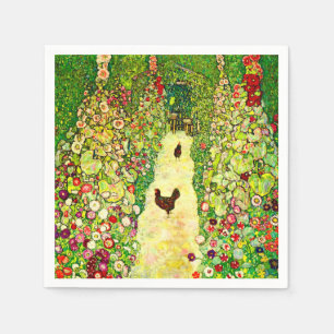 Servilleta De Papel Gustav Klimt Garden con pollos