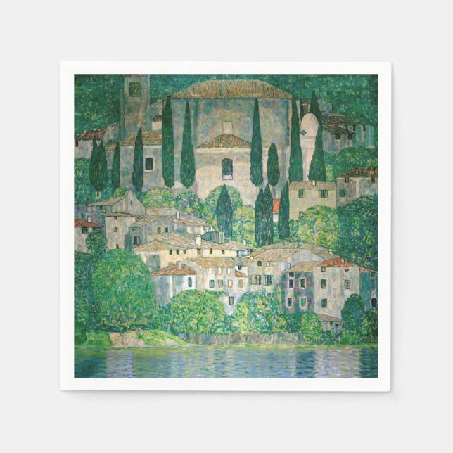 Servilleta De Papel Gustav Klimt - Iglesia de Cassone (Anverso)