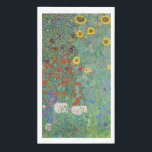 Servilleta De Papel Gustav Klimt - Jardín de campo con girasoles<br><div class="desc">Jardín de campo con girasoles / Jardín de granja con girasoles - Gustav Klimt en 1905-1906</div>