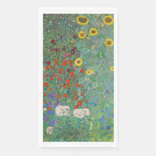 Servilleta De Papel Gustav Klimt - Jardín de campo con girasoles