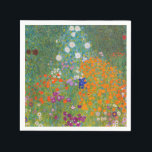 Servilleta De Papel Gustav Klimt - Jardín de flores<br><div class="desc">Jardín de flores - Gustav Klimt en 1905-1907</div>