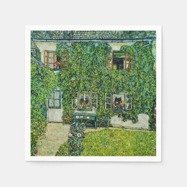 Servilleta De Papel Gustav Klimt - La Casa de la Guardia (Anverso)
