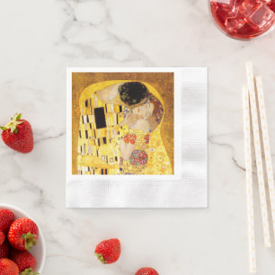 Servilleta De Papel Gustav Klimt La Pintura Clásica Del Beso