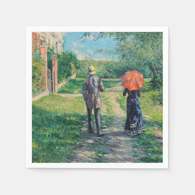 Servilleta De Papel Gustave Caillebotte - El Camino Alto (Anverso)