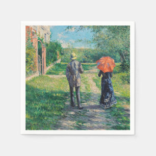 Servilleta De Papel Gustave Caillebotte - El camino cuesta arriba