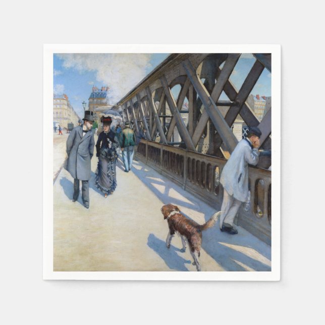 Servilleta De Papel Gustave Caillebotte - Le Pont de l'Europe (Anverso)