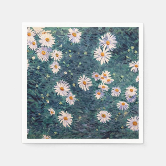 Servilleta De Papel Gustave Caillebotte - Lecho de Margaritas, Detalle (Anverso)