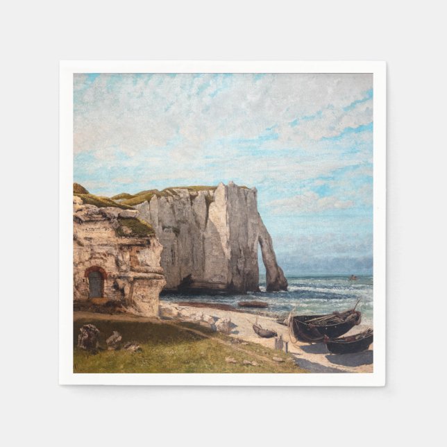 Servilleta De Papel Gustave Courbet - Acantilados en Etretat después d (Anverso)
