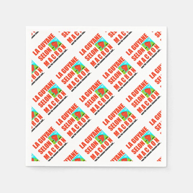 Servilleta De Papel Guyana según Macron es una isla (Anverso)