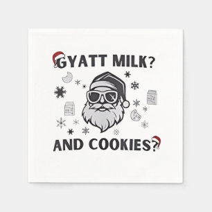 Servilleta De Papel Gyatt Milk and Cookies Funny Santa Gen Alpha