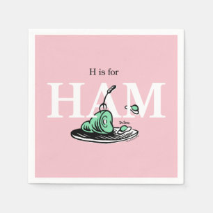 Servilleta De Papel "H es para HAM"   Diseño de alfabeto