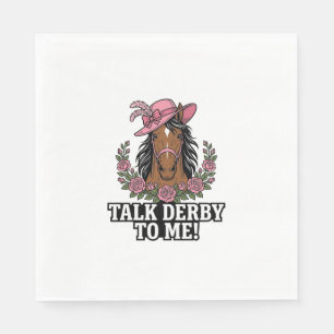 Servilleta De Papel Háblame de Derby Diseño de Derby de Rosa de Caball
