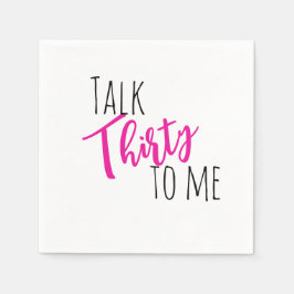 Servilleta De Papel Hablar 30 Para Mí Invitación De Cumpleaños