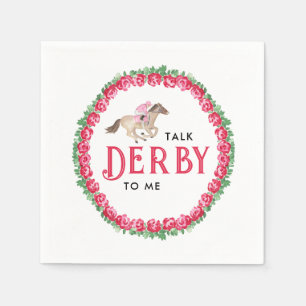 Servilleta De Papel Hablar de Derby conmigo   Carrera de caballos Derb