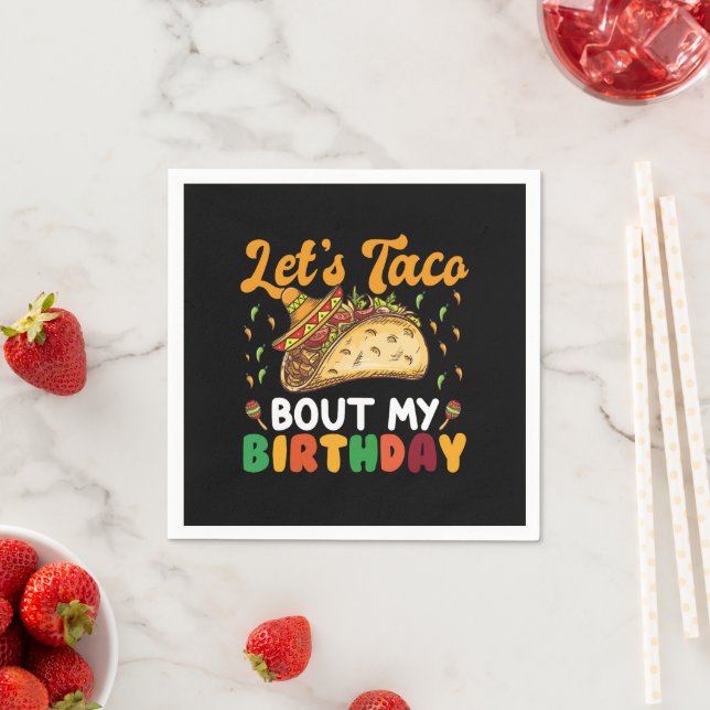 Servilleta De Papel Hablemos De Taco Sobre Mi Cumpleaños Fiesta Cinco  (In situ)