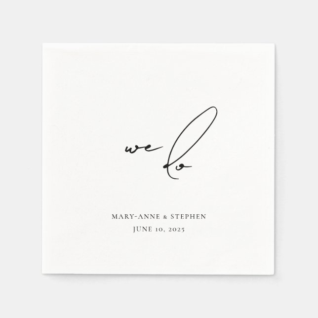 Servilleta De Papel Hacemos moderna fiesta de boda de compromiso de gu (Anverso)