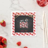 Hacemos Napkin de papel BBQ - Gingham - Personaliz