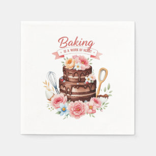 Servilleta De Papel Hacer Horno Es Una Obra De Corazón - Pastel De Cho