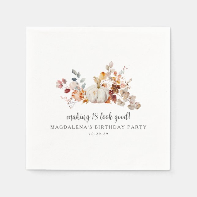 Servilleta De Papel Hacer que 18 parezca un buen Personalizado Cumplea (Anverso)