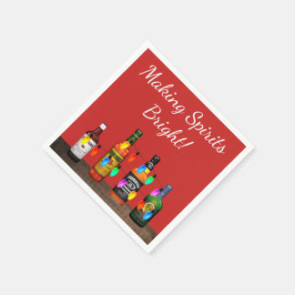 Servilleta De Papel Hacer que los espíritus brillen Navidades Divertid