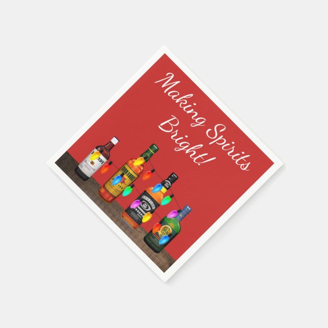 Servilleta De Papel Hacer que los espíritus brillen Navidades Divertid (Borde)