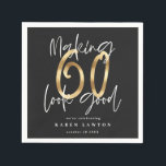 Servilleta De Papel Hacer que sesenta y sesenta se vean como una buena<br><div class="desc">Hacer que 60 se vea bien las servilletas de la fiesta de cumpleaños con efecto oro. Parte de una colección.</div>