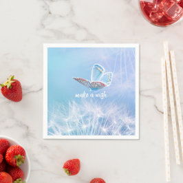 Servilleta De Papel Hacer un diseño de dandelion y mariposa de buen gu