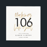 Servilleta De Papel Haciendo que se vean bien las toallas de la fiesta<br><div class="desc">Hacer - lucir bien las toallas de fiesta de cumpleaños efecto oro. editar el número para que se adapte a tu ocasión Parte de una colección.</div>