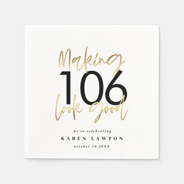 Servilleta De Papel Haciendo que se vean bien las toallas de la fiesta (Anverso)