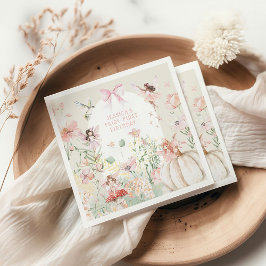 Servilleta De Papel Hada de acuarela caprichosa primer cumpleaños