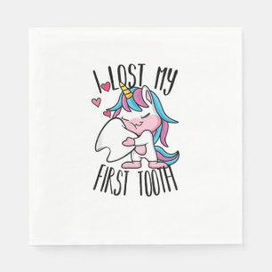 Servilleta De Papel Hada de los Dientes Divertida - Lindo Unicornio Pe